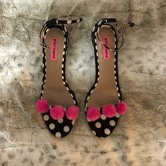 Betsey Johnson Shoes - Betsey Johnson | Pom Pom Polka Dot Heels